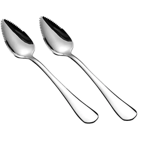 Elegant Stainless Steel <b>Grapefruit</b> <b>Spoon</b> Tableware Serrated Edge Dessert <b>Spoon</b> Customized Manufacture Top Price - Product Image 3