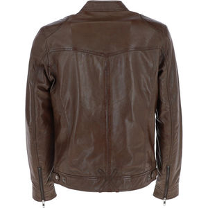 Fashion Men <b>Leather</b> <b>Jacket</b> Zipper Style <b>Real</b> <b>Leather</b> <b>Jacket</b> for New Fashion Men Men Best Quality <b>Leather</b> <b>Jacket</b> Quality - Product Image 3