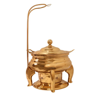 Plato de frotamiento económico, juego de buffet de acero inoxidable de alta calidad para catering, restaurante, fiesta, boda, evento, comida, uso cálido - Product Image 4