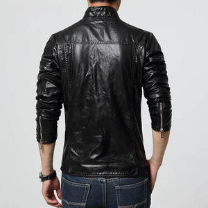 Veste en cuir pour homme de haute qualité, fermeture éclair, manches longues, style le plus récent, vêtement d'extérieur en cuir pour homme - Product Image 6