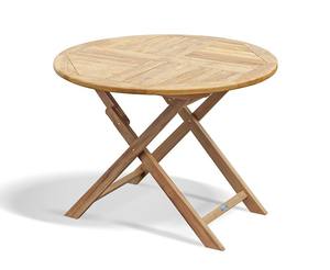 Table ronde pliante en teck massif - 1m, imperméable, durable, résistante aux UV, empilable, pour utilisation en extérieur dans les restaurants et les hôtels - Product Image 2