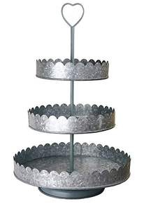 Rough Galvanized 2 <b>Tier</b> Hanging <b>Cake</b> Stand for Wedding Display Cupcake Handmade Hot Selling Wholesale Bulk High Quality - Product Image 6