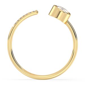 Anillos de Moissanita de Corte Ovalado de 0.4 Quilates en Oro Amarillo de 14 Quilates de Diseño Original REYES, Regalo de Aniversario de Boda para Mujer, Joyería Fina para Ella - Product Image 6