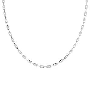 Cadenas de Plata de Ley 925 de Primera Calidad para Hombres y Niños, Chapadas en Oro de 18K y Rodio, Estilo Figaro, Estilo Religioso, con Perla como Piedra Principal - Product Image 1