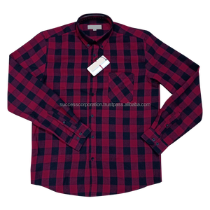 <b>Men's</b> Customized 100% Cotton Flannel <b>Shirts</b> Solid Color with Stand Collar Full <b>Sleeves</b> for Ladies Gents and Older Age People - Product Image 4