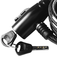Antivol de vélo haute sécurité durable ABA ARV-B007, clé à fossettes, en acier et alliage de zinc, fabriqué à Taïwan, 360g, 12mm x 48 pouces