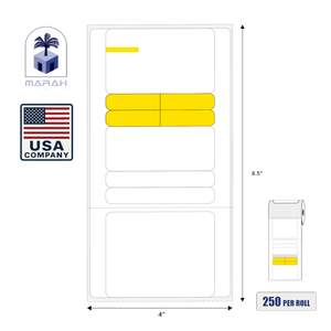 Etiquetas para Recetas Médicas de 3 3/4" X 8 1/4", Papel Térmico Adhesivo Resistente a los Rayones, a los Rayos UV y al Agua, Grado Farmacéutico, Proveedor OEM - Product Image 1