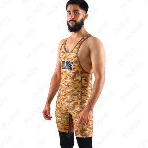 2025 New Custom Men's Wrestling Singlets Knitted Plus Size Breathable Quick Dry Spandex Washed High Street Hungary International - Product Image 2
