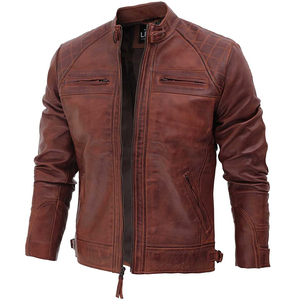 Nouvelle veste de moto en cuir pour hommes, automne hiver, Vintage, à capuche, vêtements d'extérieur, chaud, Baseball, Streetwear - Product Image 4