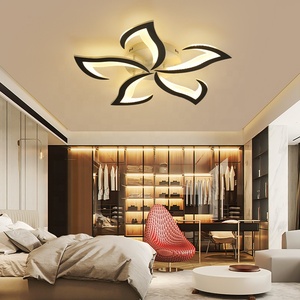 Modern oturma odası avize çiçek şekilli LED ışık zambak çiçeği uzaktan kumanda odası aydınlatma ile tavan lambası - Product Image 1