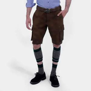 Lederhosen สั้นหนังบาวาเรียที่มีคุณภาพสูงปรับแต่งได้ด้วยการปักอย่างละเอียดสำหรับกิจกรรมและเทศกาลเยอรมันดั้งเดิม - Product Image 1