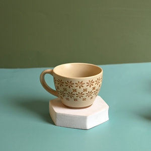 Juego de 2 Tazas de Té de Porcelana Estilo Nórdico en Color Beige Gardenia, Aptas para Lavavajillas y Microondas, Regalo - Product Image 2