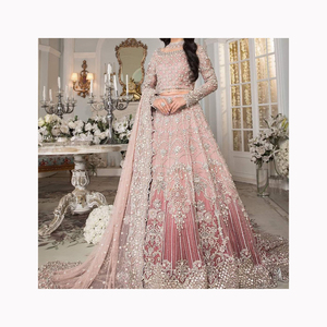 Nuevo paquistaní pesado Anarkali Salwar Kameez traje de algodón de seda alta diseño étnico indio Bollywood vestido de fiesta de boda para - Product Image 2
