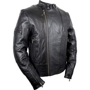 Chaqueta de Cuero de Oveja Genuino para Hombre, Estilo Clásico, Chaqueta de Moda de Cuero Real - Product Image 1