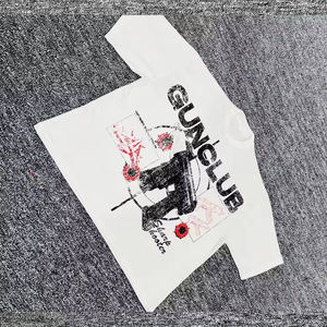 Camiseta de lavado ácido impresa Digital personalizada de fábrica, camisetas bordadas desgastadas Vintage de algodón pesado para hombre - Product Image 5