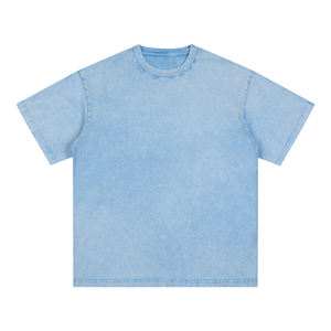 T-shirts de haute qualité T-shirts unisexes Nouveau style Lavage à l'acide T-shirts confortables pour hommes Personnalisez votre propre logo - Product Image 1