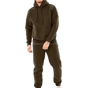 Conjunto de Sudadera con Capucha y Pantalones Deportivos de Alta Calidad con Logotipo Personalizado, Traje Deportivo, Pantalones de Chándal para Hombre, 100% Algodón - Product Image 1