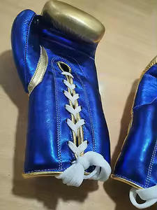 Premium Metallic Leather Training <b>Gloves</b> with <b>Lace</b> Up and Hook Loop Closure for Professional Heavy Bag Workout and Sparring - Product Image 5