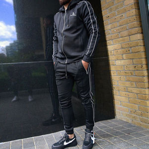 Vêtements deux pièces réguliers personnalisés ensemble de joggings pour hommes vente en gros d'ensembles de survêtement pour hommes ensemble de vêtements de sport survêtement pour hommes - Product Image 6