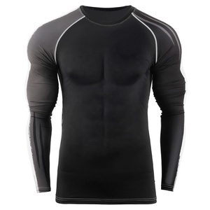 Nouveau 2026 Meilleure Qualité Rash Guard Uni à Manches Longues Respirant Séchage Rapide Spandex/Polyester pour Hommes Service OEM - Product Image 2
