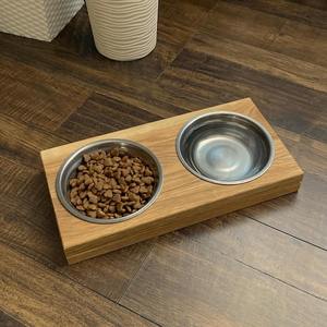 Mangeoire pour chien en bois de qualité supérieure avec bols en acier inoxydable de qualité alimentaire - Product Image 4