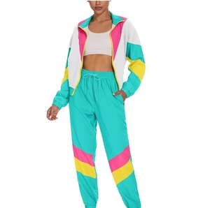 2026 Winter Tracksuits Nylon Windbreaker Jackets & <b>Shorts</b> Set <b>Zip</b> Long Sleeve Waterproof Patchwork Streetwear Trouser Sets - Product Image 1