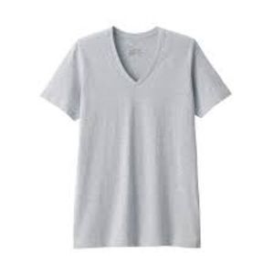 T-shirt en coton avec col en V à la mode personnalisée T-shirt en tissu de coton Bluk uni à manches courtes tricoté T-shirt en coton uni recyclé - Product Image 6