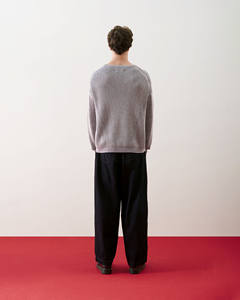 Haut en tricot de coton à manches longues pour homme, uni, coupe classique, logo personnalisé brodé, écologique, respirant, anti-froissement - Product Image 4