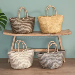 2023 new product for summer round straw bag wholesale summer straw bag cheap wholesale market shopping baskets storage shopper