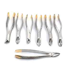 HEXA CARE Gold-Plated <b>Dental</b> Tooth Extraction Forceps Manual Children's <b>Dental</b> <b>Surgical</b> <b>Instruments</b> New Arrival - Product Image 2