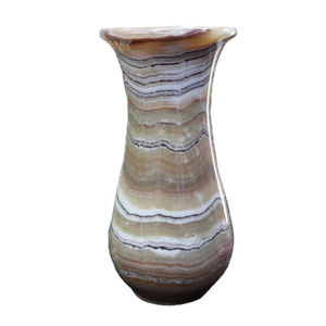 Vase en onyx poli, petit vase en onyx Mayfair, vase à fleurs pour la décoration de la maison - Product Image 1