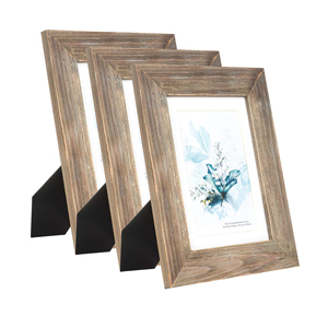 Montaje en pared de mesa decorativa hogar Oficina Hotel marco de fotos de madera acabado en madera Natural tamaño personalizado único regalo de boda propósito - Product Image 4