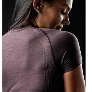 Camiseta Corta de Cuello Alto para Mujer, Ajustada, Informal, para Uso Diario - Product Image 2