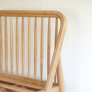 Cama Doble Moderna de Madera de Teca Java con Acabado Natural para Dormitorio Infantil y Uso Doméstico - Product Image 5