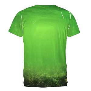 Camiseta de Manga Corta para Hombre con Estampado Sublimado de Océano, Corte Regular, Cuello Redondo, Ropa Casual - Product Image 4