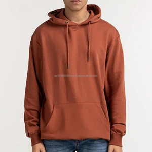 Sudadera con Capucha Personalizada 100% Algodón para Hombre, Diseño Sólido, Sudadera Holgada con Capucha Extra Grande para Hombre - Product Image 3