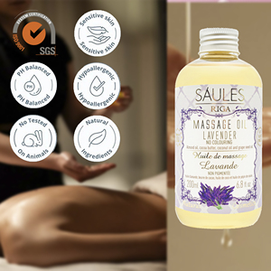 Premium Vegan Herbal <b>Lavender</b> Massage Oil OEM/ODM Private Label 200ml Professional Spa Body Massage Oil Wholesale Bulk Supply - Product Image 3