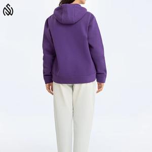 100% algodón mujeres cremallera sudaderas con capucha logotipo personalizado impresión Zip up sudaderas con capucha en blanco Streetwear OEM servicio disponible - Product Image 2