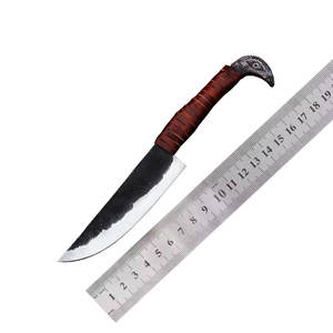 มีดไวกิ้งปลอมแปลงด้วยมือขนาดใหญ่พร้อมดีไซน์ใหม่ล่าสุดที่ทําด้วยมือพร้อมที่จับห่อด้วยหนังสําหรับการตั้งแคมป์กลางแจ้งรองรับ OEM ODM - Product Image 5