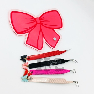 ขายบนถาดกระเบื้องขนตาถาดทำมืออะคริลิคที่คีบกระเบื้องมิงค์แม่เหล็กโลโก้ยั่งยืนแหนบทรงผีเสื้อแบบแบน - Product Image 6