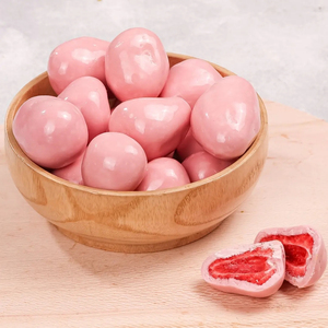 Top Seller Freeze Dried Strawberry Dragee Pink Chocolate Coated Premium <b>Sweet</b> Snack Bulk <b>Packaging</b> - Product Image 5