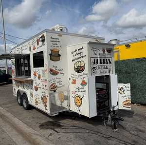 Camión de Comida Personalizado de Aluminio, Camioneta de Catering Móvil, Quiosco de Bebidas y Aperitivos, Puesto de Comida al Aire Libre de 4 Ruedas - Product Image 3
