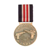Russian Military Medal, Golden Supplier, Gun, Star Shaped
