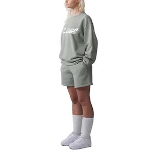 Conjunto de Sudadera y Pantalones Cortos de Punto para Mujer, Estilo Casual, Invierno, Logotipo Personalizado, Ajuste Regular - Product Image 4