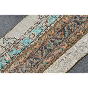 Tapis turc bleu vintage 23x34ft Style traditionnel Patchwork motif plat tissage laine tapis Beige Latex support pour salon - Product Image 5