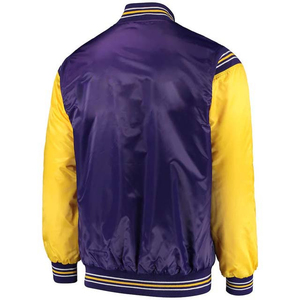 Haute qualité Baseball vêtements pour hommes broderie respirant 100% coton Satin Varsity veste nouvelle mode hommes Satin vestes - Product Image 3