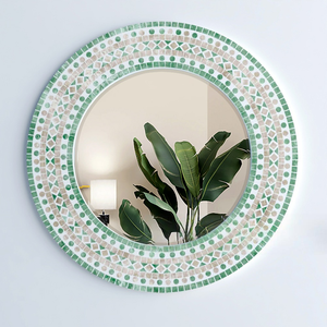 Luxueux miroir vadrouille fait à la main décoration murale belle forme ronde pour la décoration intérieure de l'usine du Vietnam - Product Image 2