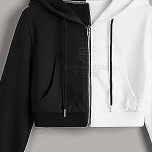 Custom Logo Printed Breathable <b>Winter</b> Casual Short Lightweight Women Crop <b>Top</b> Hoodies Cheap Price Low MOQ - Product Image 4