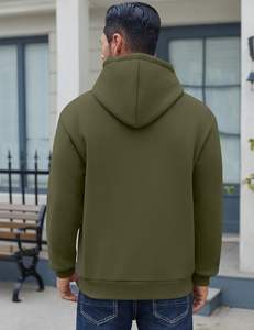 Sweat à capuche polaire personnalisé de haute qualité hommes pull Streetwear surdimensionné grande taille à capuche survêtement tenue sweat épais - Product Image 3