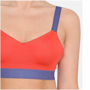 สปอร์ตบราสำหรับผู้หญิงบราสำหรับใส่ออกกำลังกายมีซิประบายอากาศได้ดีโลโก้ด้านหน้า - Product Image 5